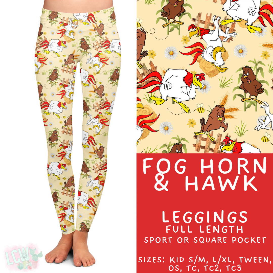 Batch #411 - July Request Run - Closes 9/11 - ETA late October - Fog Horn & Hawk Full Length Leggings