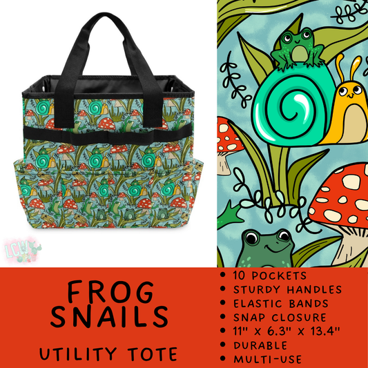 Batch #549 - Utility Tote 2 - Closes 6/29 - ETA late August - Frog Snails Utility Tote