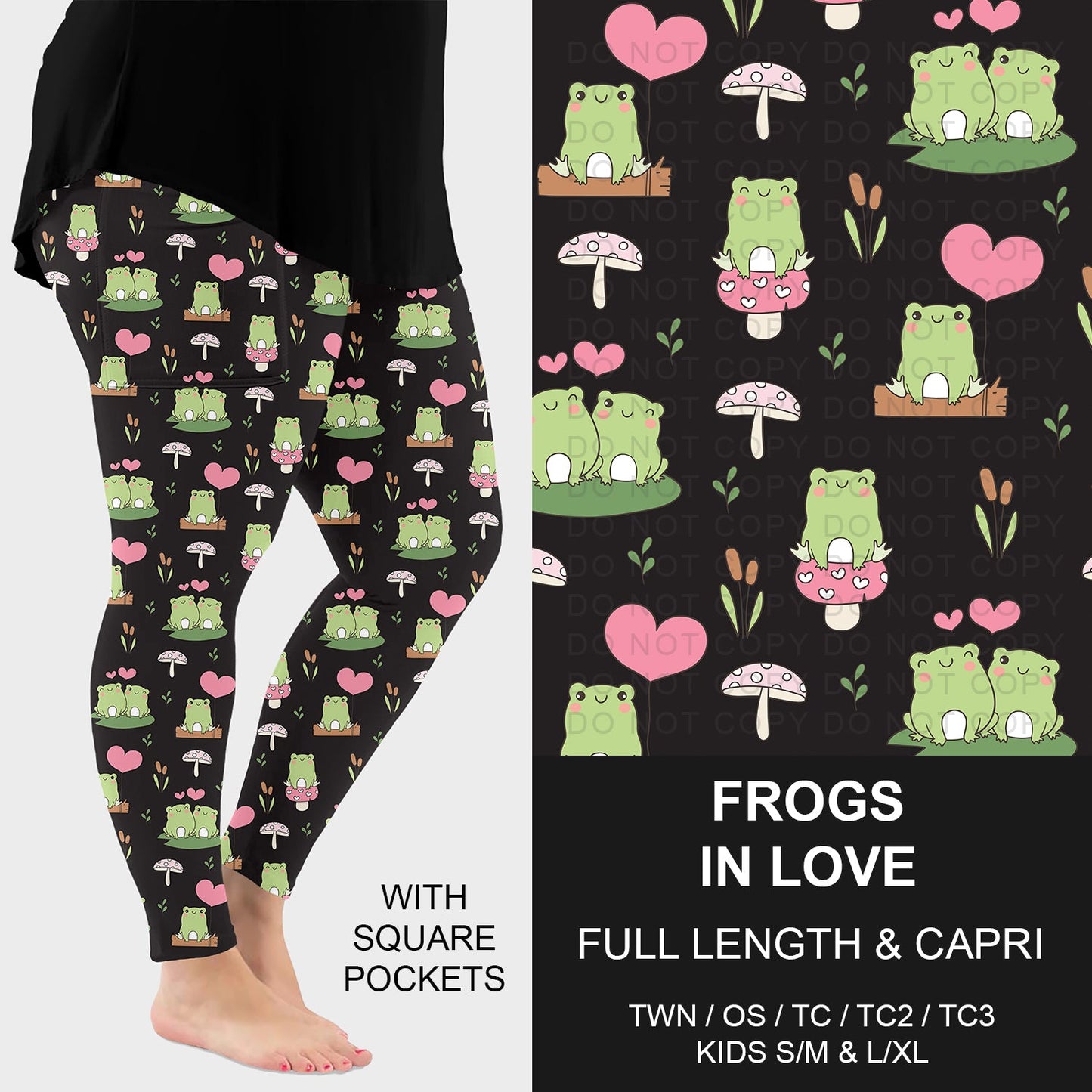 B263 - Preorder Frogs in Love Leggings w/ Pockets (Closes 11/30. ETA: late Jan.)