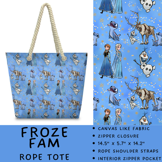 Batch #440 - Magical Character Rope Tote - Closes 10/31 - ETA mid Dec - Froze Fam Rope Tote