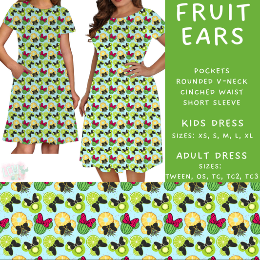 Batch #333 - Magical Summer - Closes 5/7 - ETA late June - Fruit Ears Adult & Kids Dresses