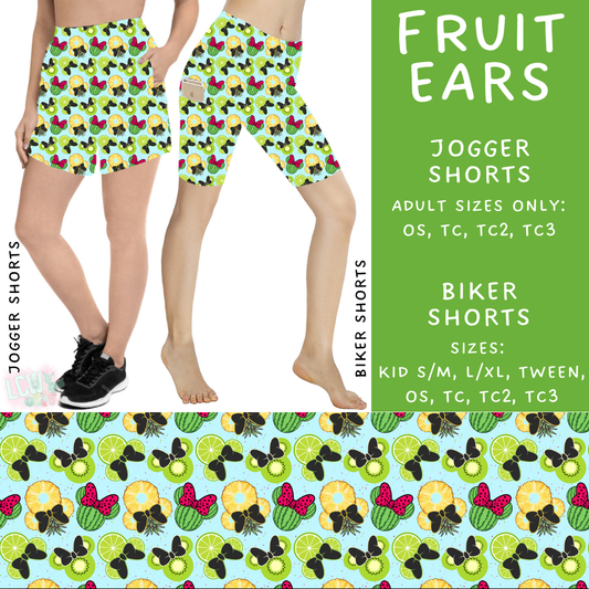 Batch #333 - Magical Summer - Closes 5/7 - ETA late June - Fruit Ears Biker & Jogger Shorts