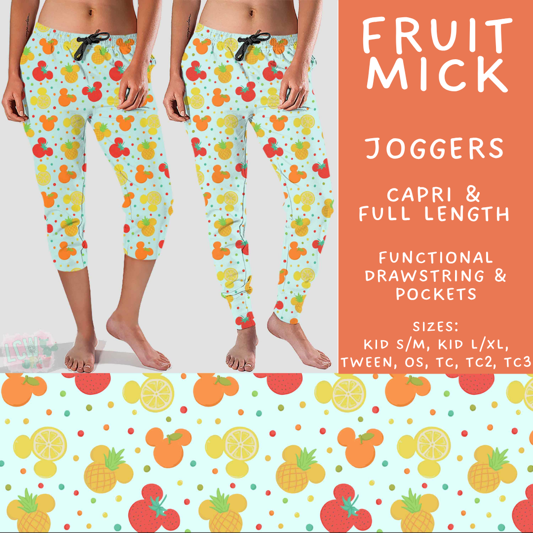 Batch #541 - Magical Faves 21 - Closes 6/10 - ETA mid August - Fruit Mick Full and Capri Length Joggers
