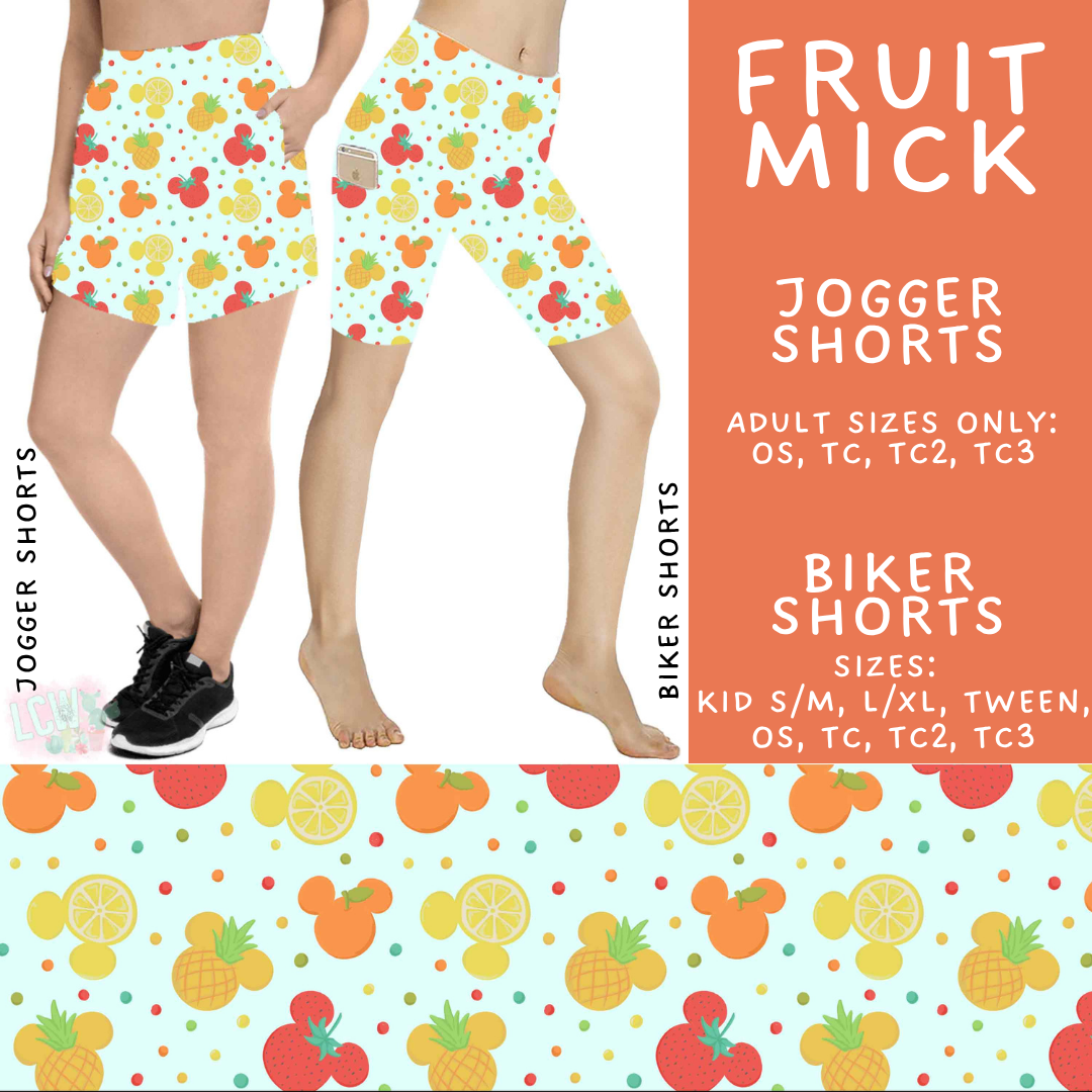 Batch #541 - Magical Faves 21 - Closes 6/10 - ETA mid August - Fruit Mick Biker & Jogger Shorts