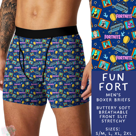 Batch #340 - Comfortable Underwear 4 - Closes 5/16 - ETA early July - Fun Fort Men's Boxer Briefs