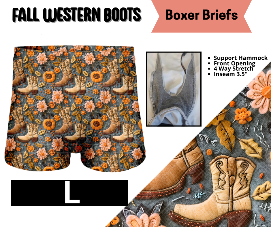 Fall Western Boots Boxer Briefs
