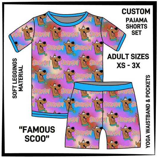 PS1S - Famous Scoo Pajamas Top & Shorts Set - Preorder Closing 7/4 ETA: Late Aug