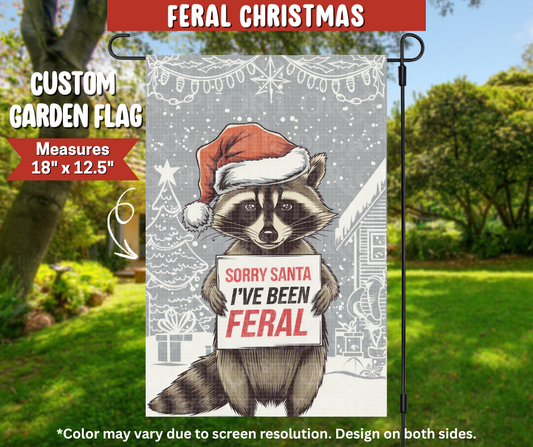Feral Christmas Garden Flag - Alonna's Legging Land