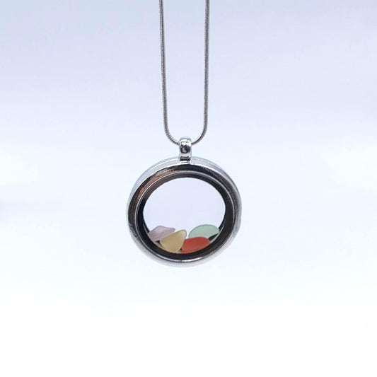 FLOATING SEA GLASS NECKLACE