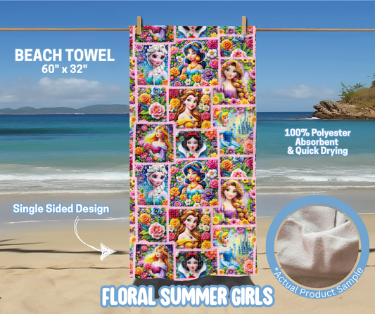 Preorder! Closes 5/15. ETA August. Floral Summer Girls Towel