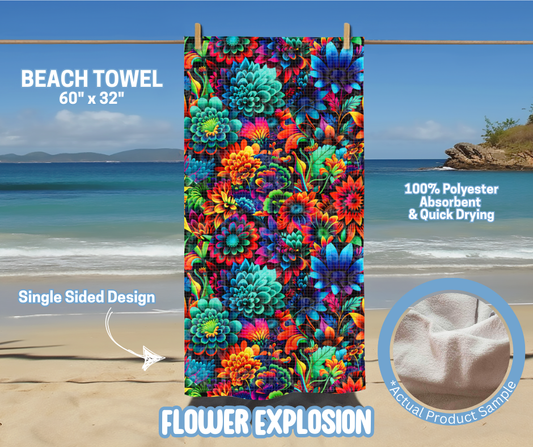 Preorder! Closes 5/15. ETA August. Flower Explosion Towel