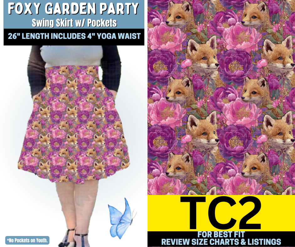 Foxy Garden Party Swing Skirt - Alonna's Legging Land