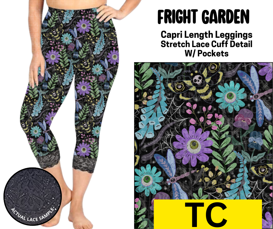 Fright Garden Lace Cuff Capris w/ Pockets