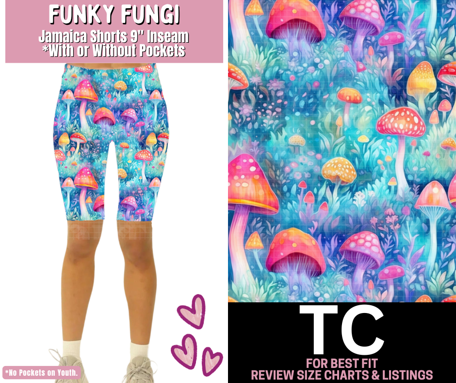 Funky Fungi Jamaica Shorts w/ Pockets