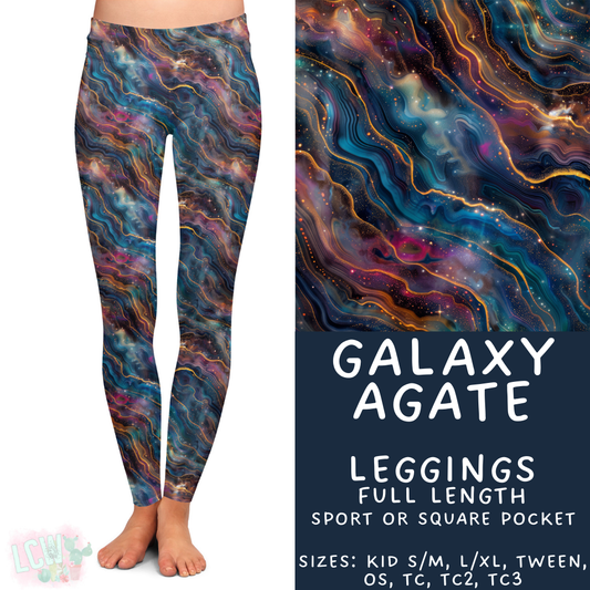 Batch #421 - Fun Run 15 - Closes 9/29 - ETA mid/late Nov - Galaxy Agate Full Length Leggings