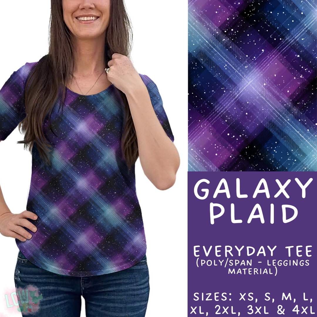 Batch #421 - Fun Run 15 - Closes 9/29 - ETA mid/late Nov - Galaxy Plaid Everyday Tee