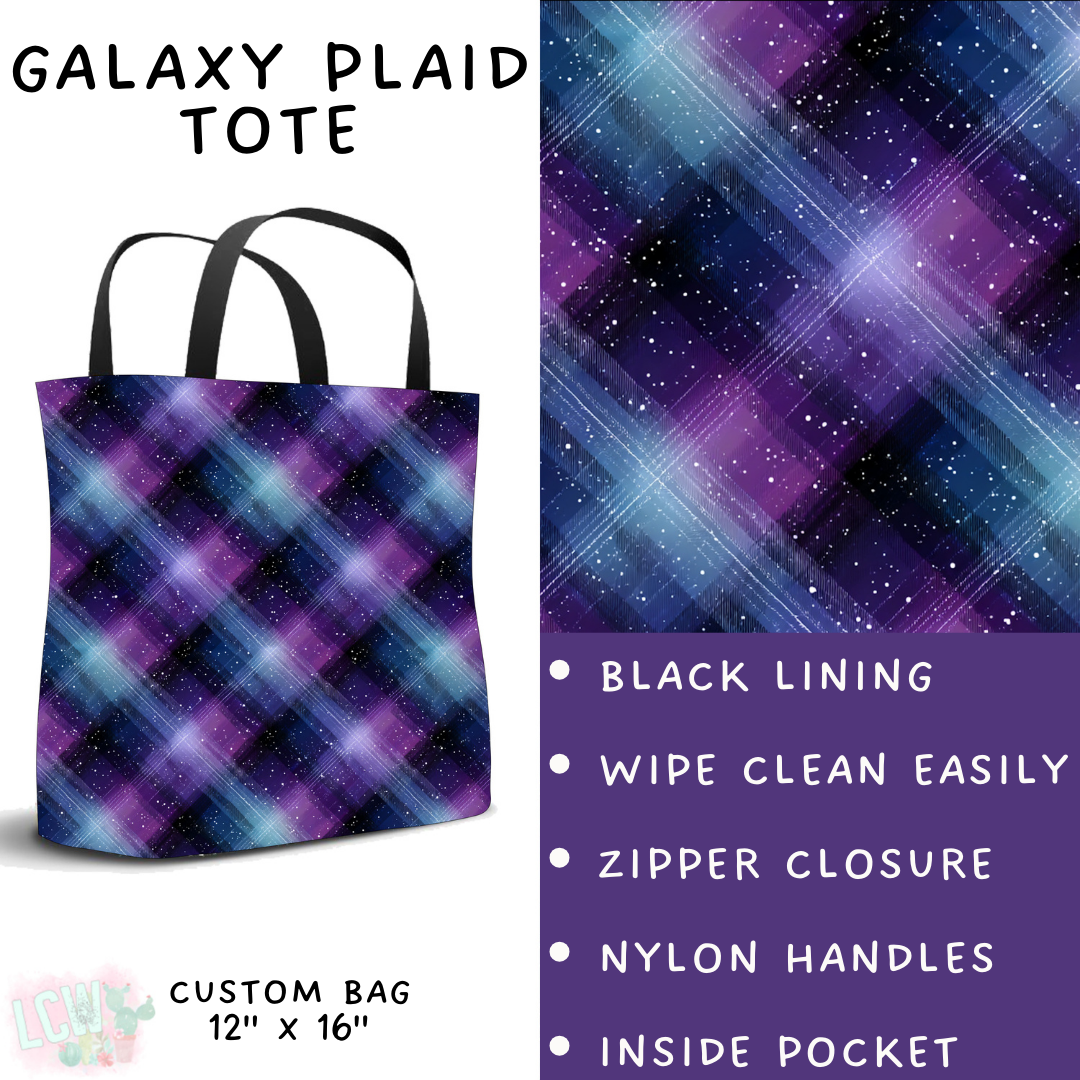 Batch #421 - Fun Run 15 - Closes 9/29 - ETA mid/late Nov - Galaxy Plaid Tote