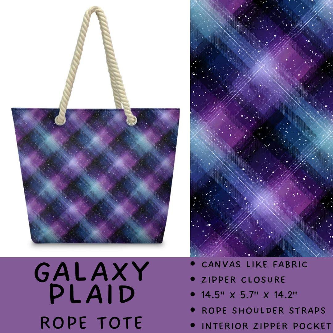 Batch #447 - The Rope Tote - Closes 11/13 - ETA late Dec - Galaxy Plaid Rope Tote