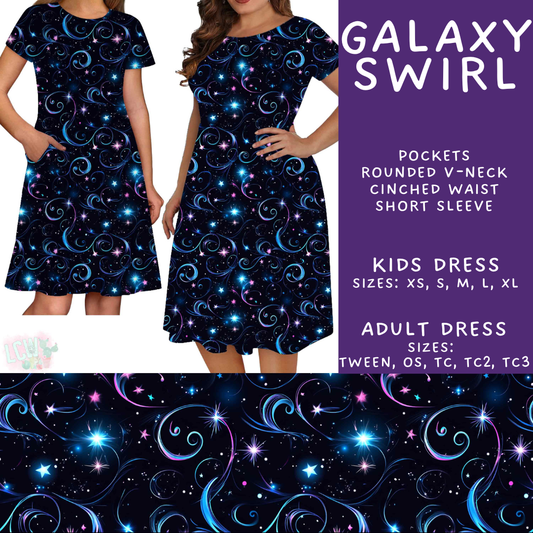 Batch #550 - Fun Run 24 - Closes 7/1 - ETA early Sept - Galaxy Swirl Adult & Kids Dresses