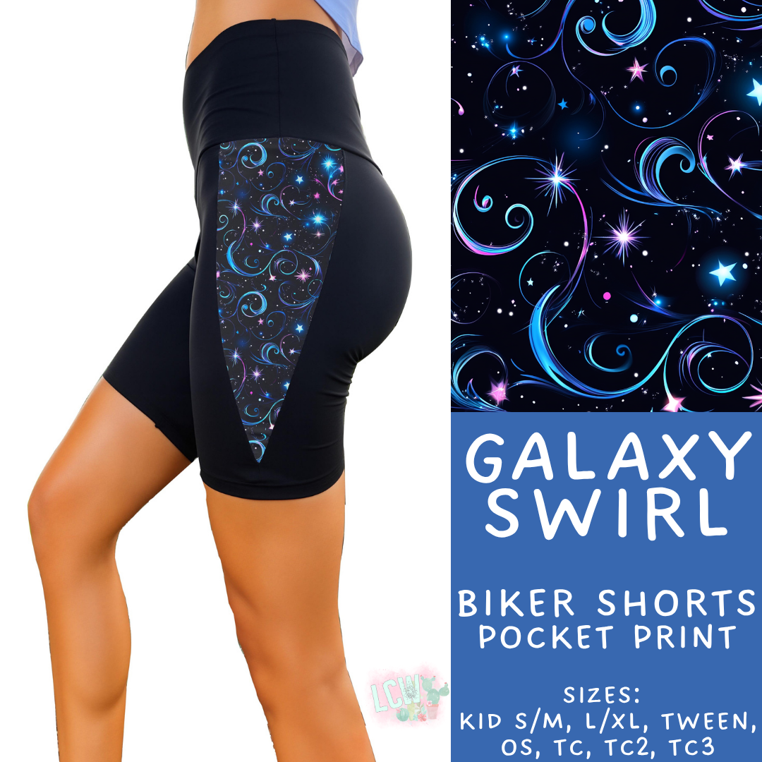 Batch #547 - Set in Style Collection - Closes 6/24 - ETA late August - Galaxy Swirl Pocket Print Biker Short