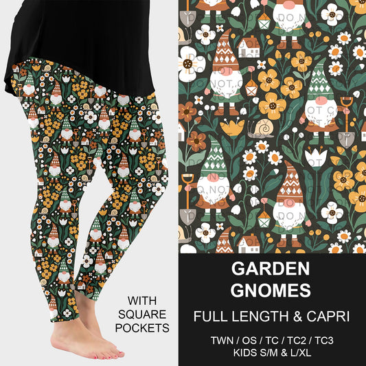 B227 - Preorder Garden Gnomes Leggings w/ Pockets (Closes 5/04. ETA: mid July)