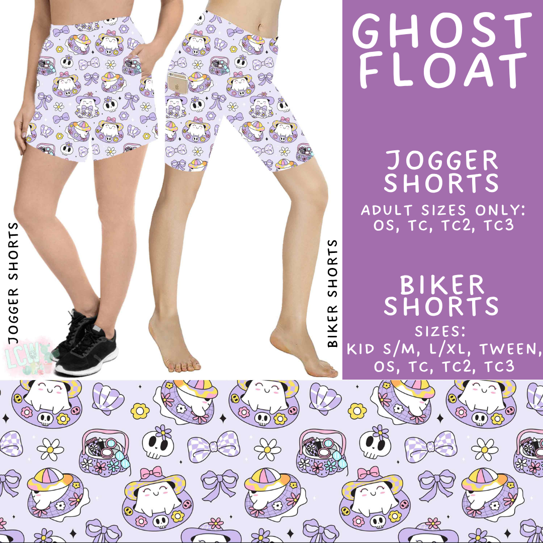 Batch #527 - Spooky Summer 2 - Closes 5/8 - ETA early July - Ghost Float Biker & Jogger Shorts