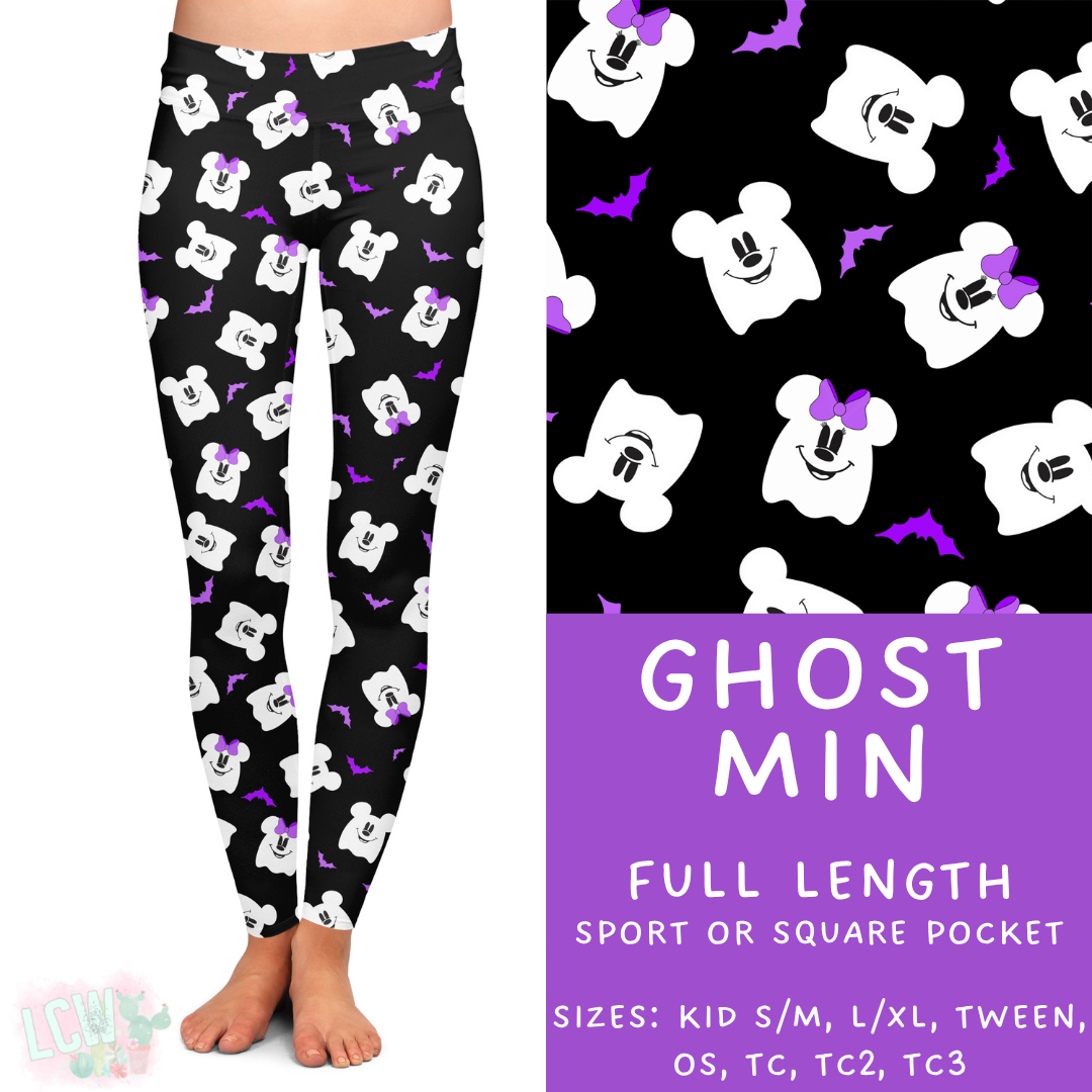 Ready to Ship - Ghost Min Full Length Leggings - Sport Pocket OS & Square Pocket TC