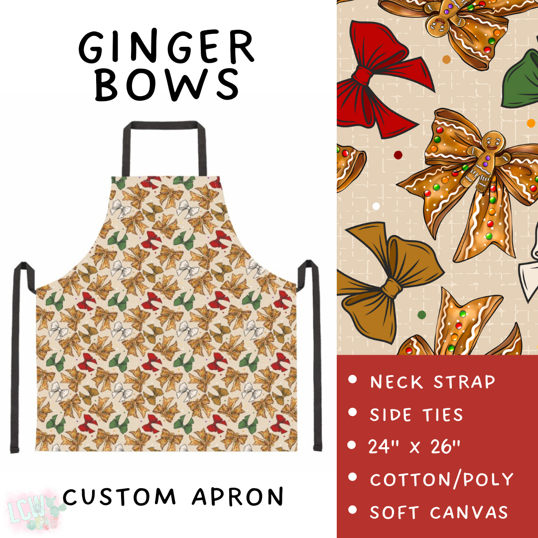 Batch #416 - Baking Spirits Bright 2 - Closes 9/19 - ETA early Nov - Ginger Bows Apron