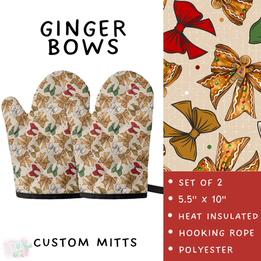 Batch #416 - Baking Spirits Bright 2 - Closes 9/19 - ETA early Nov - Ginger Bows Oven Mitts