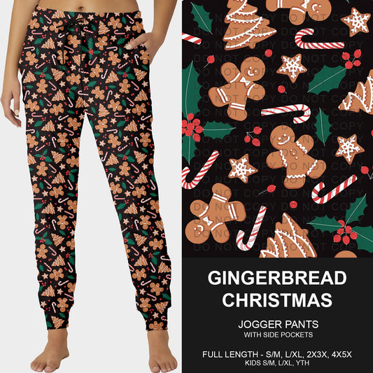 B253 - Preorder Gingerbread Christmas Joggers (Closes 9/28. ETA late Nov.)