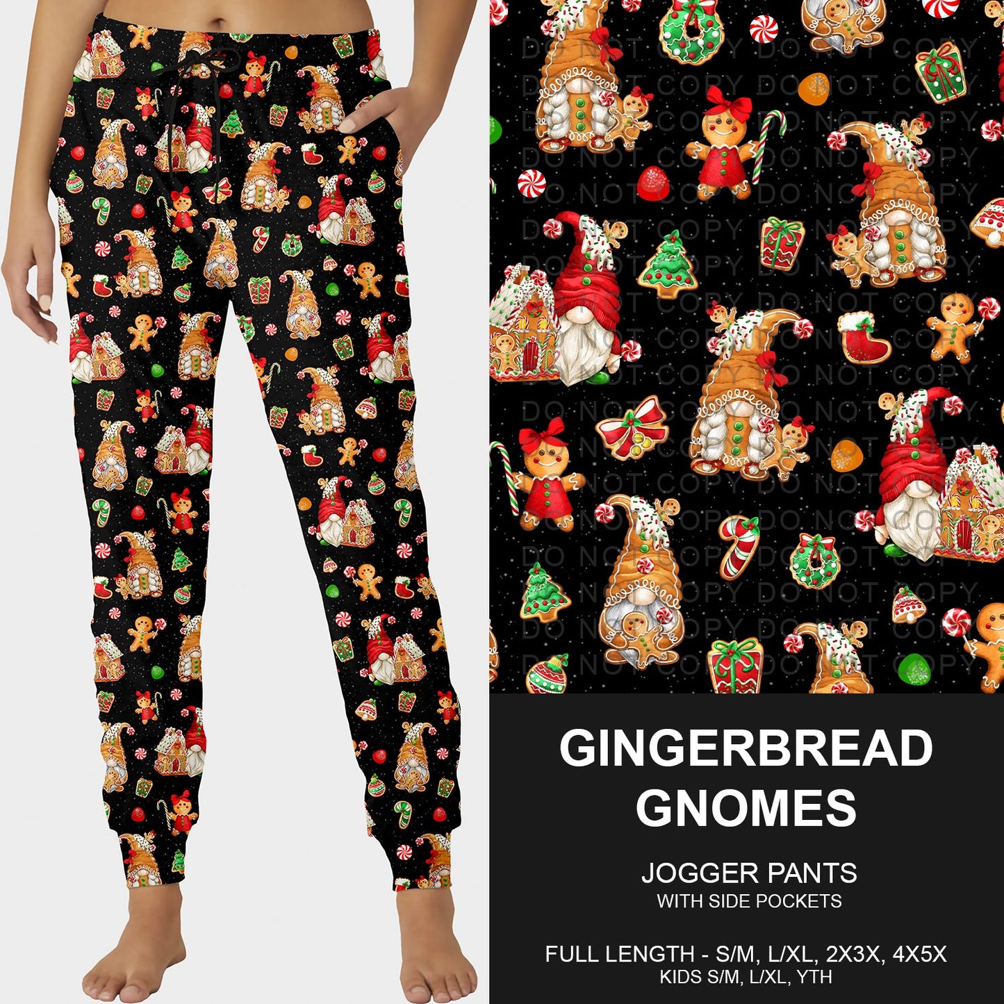 B254 - Preorder Gingerbread Gnomes Joggers (Closes 10/05. ETA early Dec.)