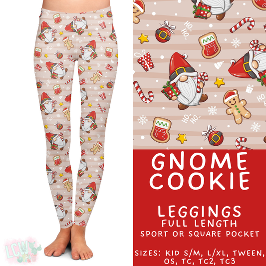 Batch #424 - Jingle All The Way - Closes 10/3 - ETA mid/late Nov - Gnome Cookie Full Length Leggings