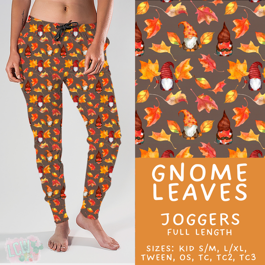 Batch #407 - Fall Fun 2 - Closes 9/4 - ETA mid/late October - Gnome Leaves Joggers