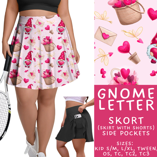 Batch #453 - Love Day 2 - Closes 11/24 - ETA mid Jan - Gnome Letter Skort