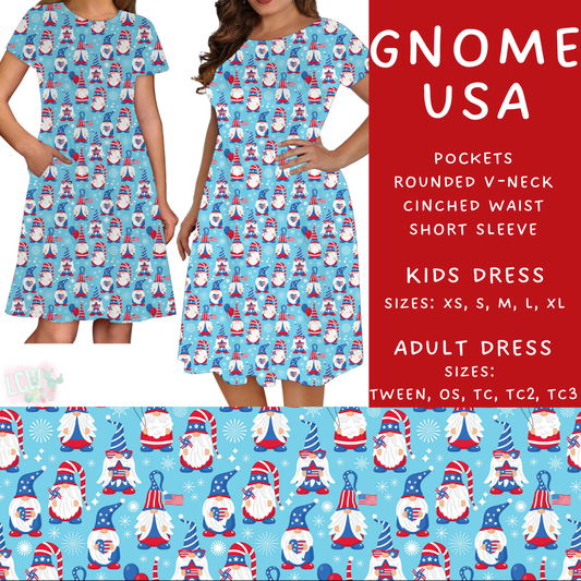 Batch #337 - USA Faves - Closes 5/7 - ETA mid June - Gnome USA Adult & Kids Dresses