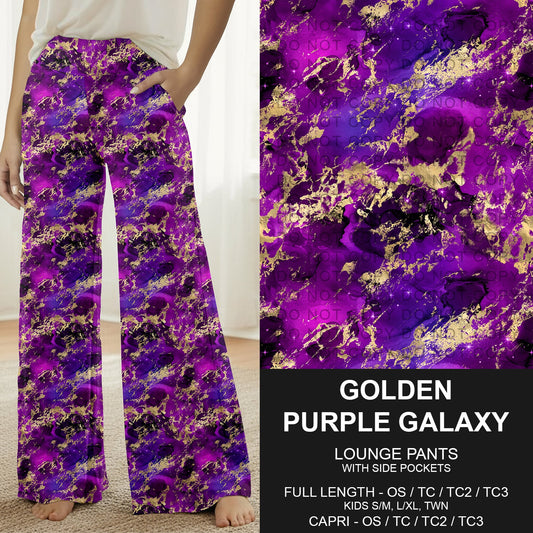 B292 - Preorder Golden Purple Galaxy Lounge Pants (Closes 5/24. ETA: late July)