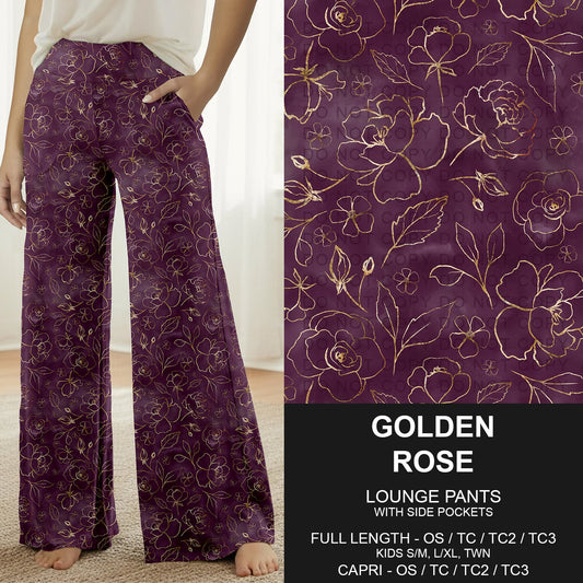 B277 - Preorder Golden Rose Lounge Pants (Closes 3/08. ETA: mid May) - Alonna's Legging Land