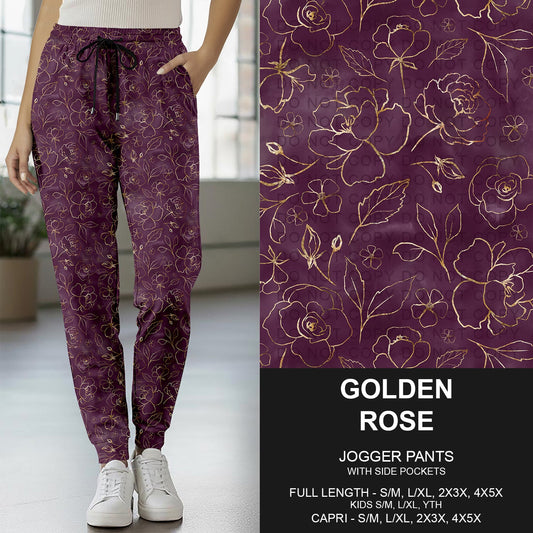 B277 - Preorder Golden Rose Joggers (Closes 3/08. ETA: mid May) - Alonna's Legging Land