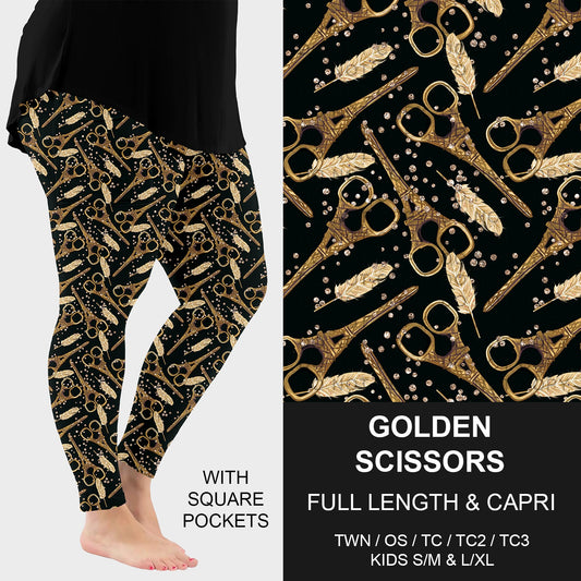 B229 - Preorder Golden Scissors Leggings w/ Pockets (Closes 5/18. ETA: late July)