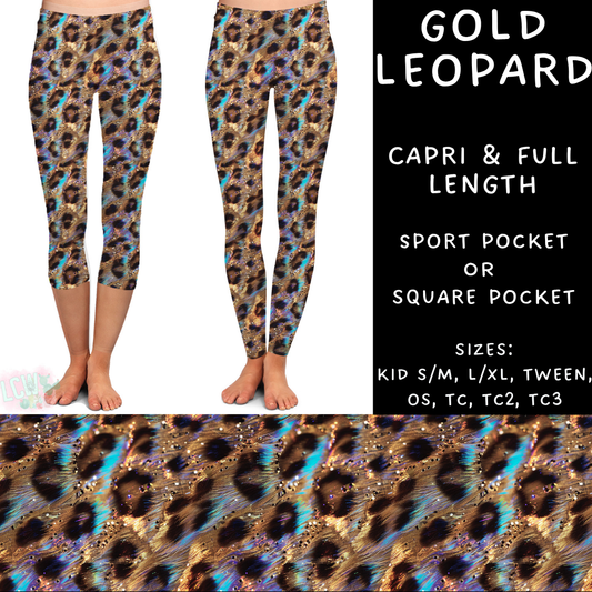 Batch #347 - Fun Run 11 - Closes 5/29 - ETA mid/late July - Gold Leopard Full and Capri Length Leggings