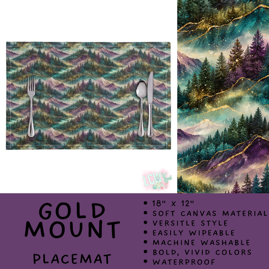 Batch #602 - Table Runners & Placemats - Closes 10/23 - ETA mid Dec - Gold Mount Placemat