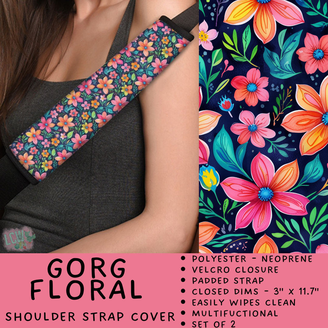Batch #423 - Car Accessories - Closes 10/2 - ETA mid/late Nov - Gorg Floral Shoulder Strap Pads