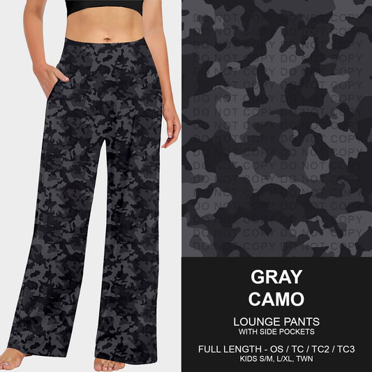B251 - Preorder Gray Camo Lounge Pants (Closes 9/14. ETA mid Nov.)
