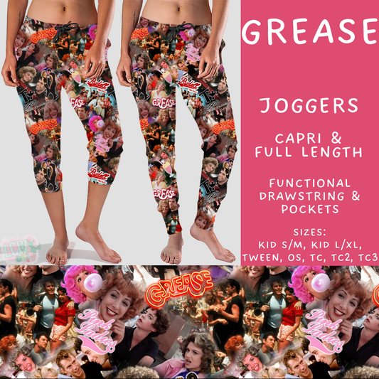Batch #502 - Show Time - Closes 3/11 - ETA mid May - Grease Full and Capri Length Joggers
