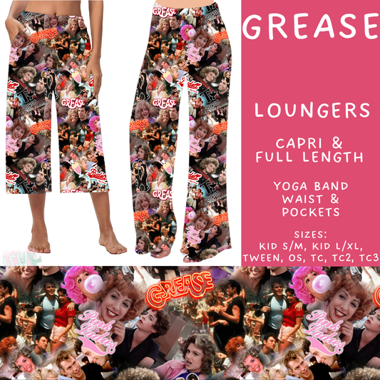 Batch #502 - Show Time - Closes 3/11 - ETA mid May - Grease Capri and Full Length Loungers