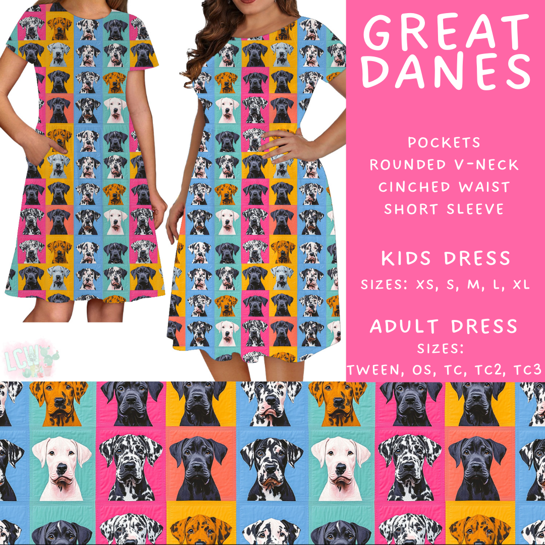 Batch #471 - November Request Run - Closes 1/2 - ETA late Feb - Great Danes Adult & Kids Dresses