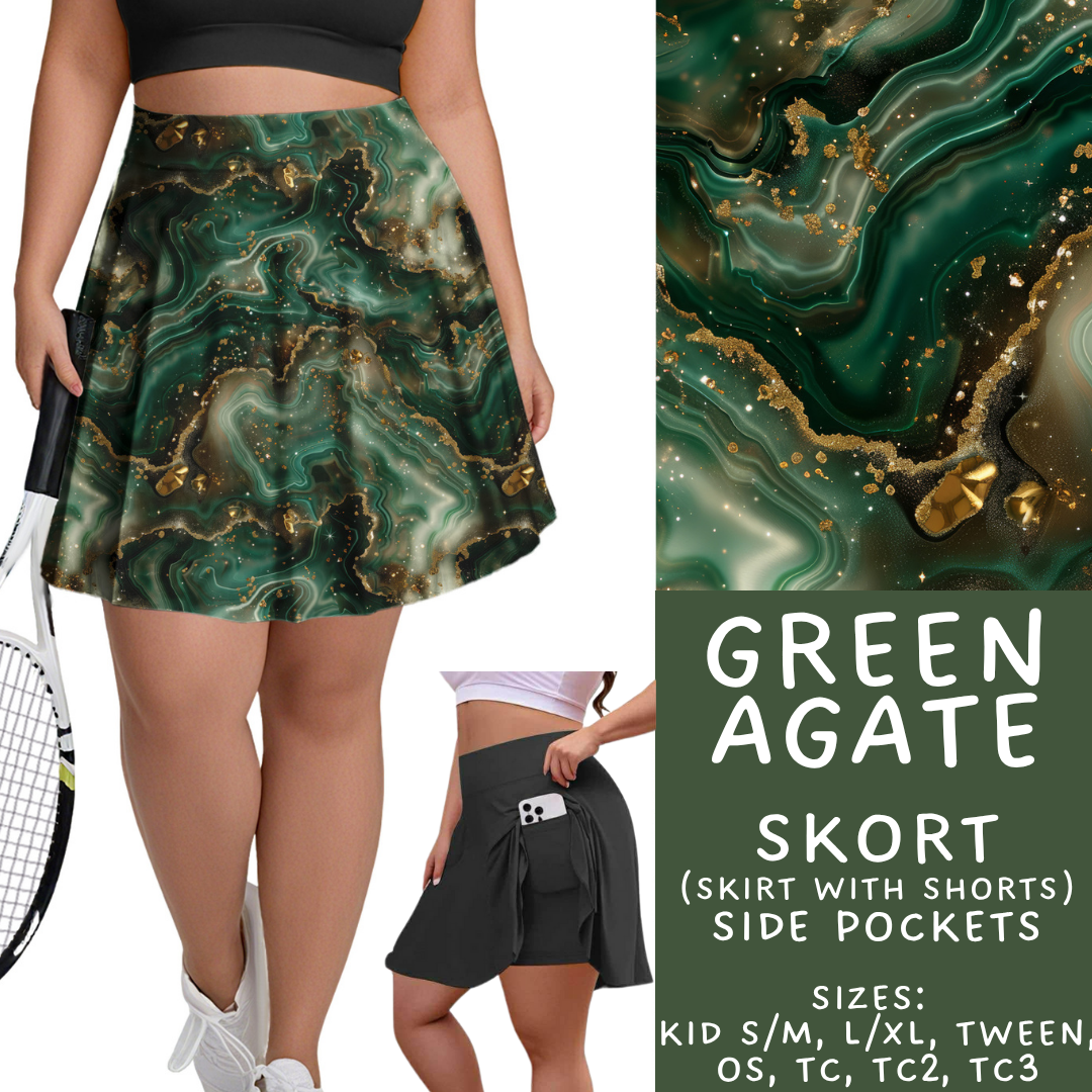 Batch #448 - Agate Collection - Closes 11/17 - ETA early Jan - Green Agate Skort