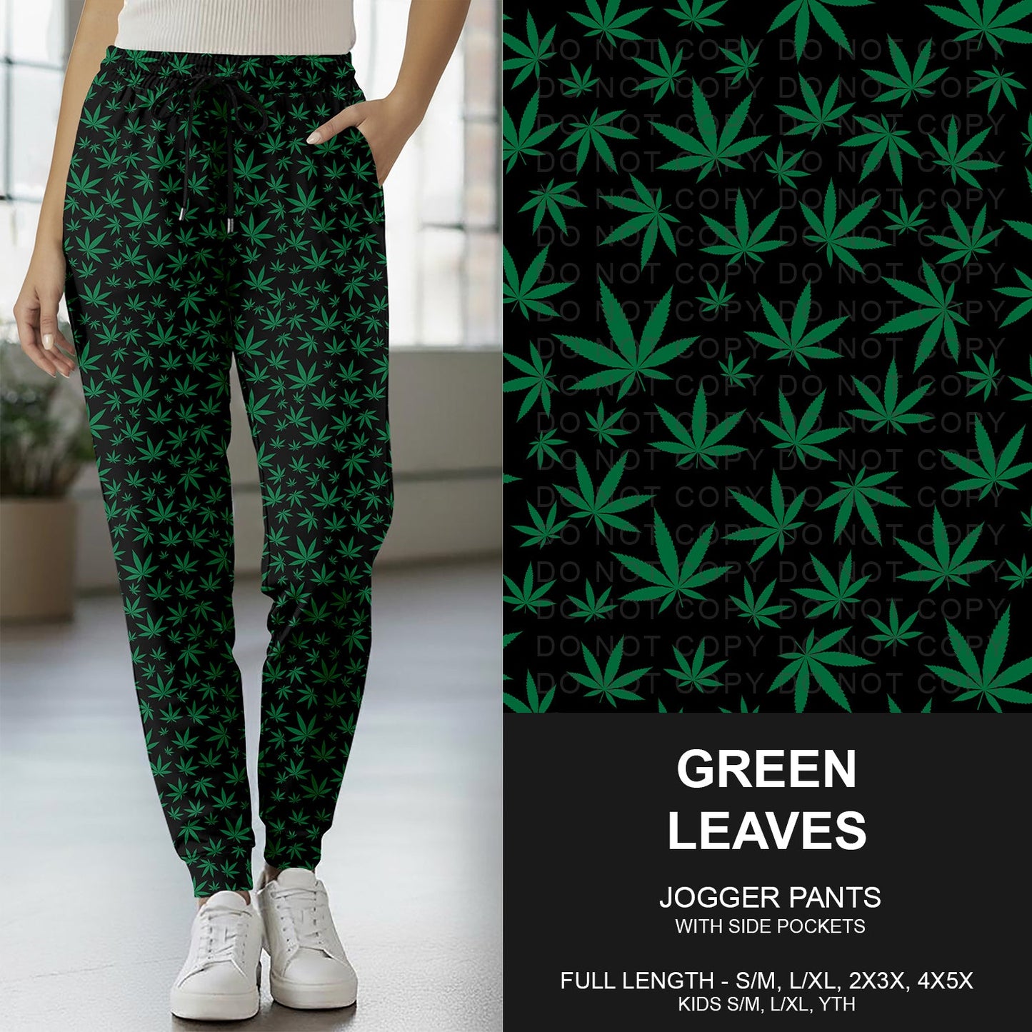B262 - Preorder Green Leaves Joggers (Closes 11/23. ETA late Jan.)