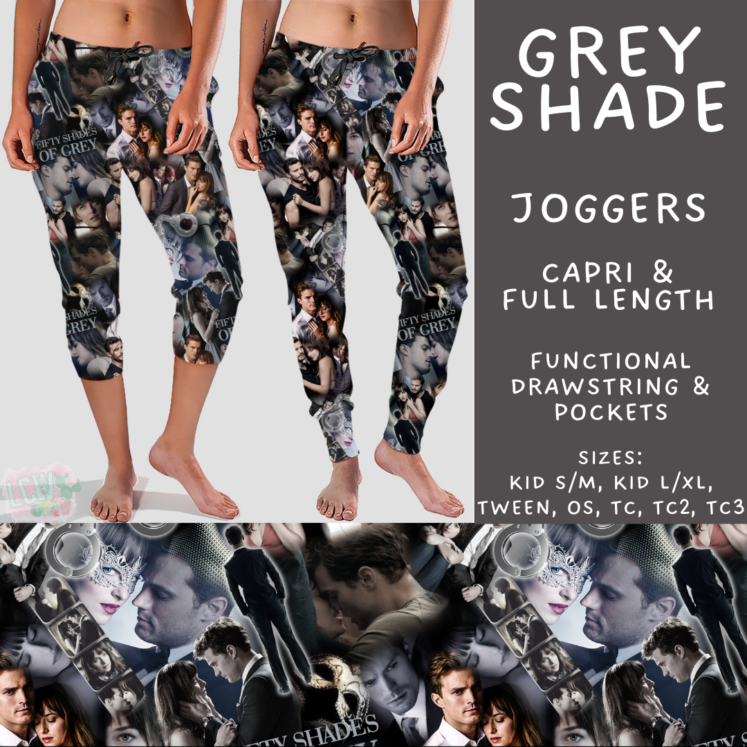 Batch #502 - Show Time - Closes 3/11 - ETA mid May - Grey Shade Full and Capri Length Joggers