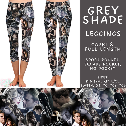 Batch #502 - Show Time - Closes 3/11 - ETA mid May - Grey Shade Full and Capri Length Leggings